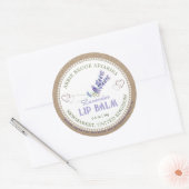 Kraft Lavender Lip Balm Label mit Herz Runder Aufkleber (Umschlag)