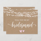 Kraft-Leuchten werden Sie meine Bridesmaid sein Einladung (Vorne/Hinten)