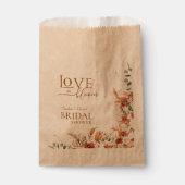 Kraft-Liebe in Bloom Boho Terracotta Brautparty Geschenktütchen (Vorderseite)