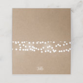 Kraft Lights Wedding Platzkarten (Außenseite Aufgefaltet)