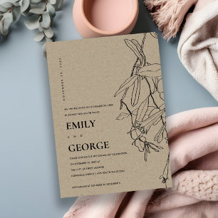 KRAFT LINE ZEICHNEND BLUMEN WIR DIE KNOCHEN EINLAD DANKESKARTE