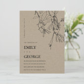 KRAFT LINE ZEICHNEND BLUMENÄNDERUNG DER DATENKARTE DANKESKARTE (Stehend Vorderseite)