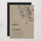 KRAFT LINE ZEICHNEND BLUMENÄNDERUNG DER DATENKARTE DANKESKARTE (Vorne/Hinten)