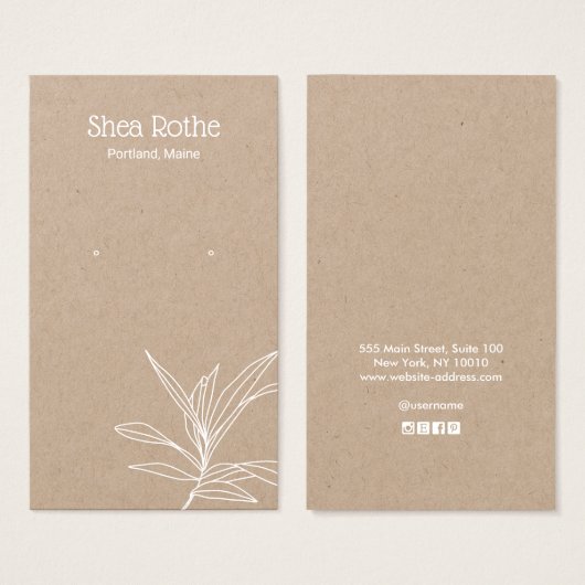 Kraft-Links-Branchen-Erd-Display-Karte (Vorne & Hinten)