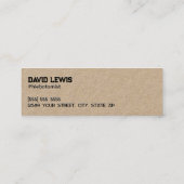 Kraft Mini Visitenkarte (Rückseite)