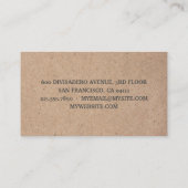 Kraft Modern Black Beruflich Dental Care Visitenkarte (Rückseite)