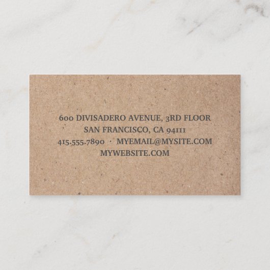 Kraft Modern Black Beruflich Dental Care Visitenkarte (Rückseite)