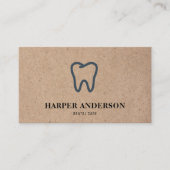 Kraft Modern Black Beruflich Dental Care Visitenkarte (Vorderseite)