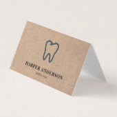 Kraft Modern Black Beruflich Dental Care Visitenkarten (Vorderseite)