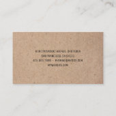 Kraft Modern Black Diamond Beruflich Visitenkarte (Rückseite)