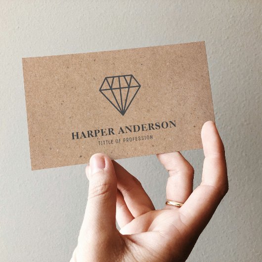 Kraft Modern Black Diamond Beruflich Visitenkarte