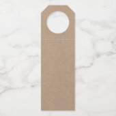 Kraft Modern Brush Script Frohe Weihnachten Grün Flaschenanhänger (Rückseite)