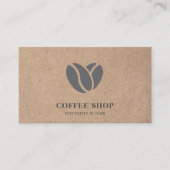 Kraft Modern Coffee Shop Beruflich Visitenkarte (Vorderseite)
