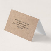 Kraft Modern Coffee Shop Beruflich Visitenkarten (Rückseite)