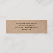 Kraft Modern Green Öko Recycelte Beruflich Mini Visitenkarte (Rückseite)