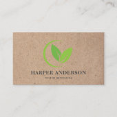 Kraft Modern minimalgrüne Öko Beruflich Visitenkarte (Vorderseite)