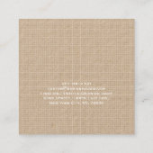 Kraft Modern modische Karo Minimalistisch Beruflic Quadratische Visitenkarte (Rückseite)