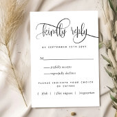 Kraft, modern rustikal, Script mit Mahlzeiten RSVP