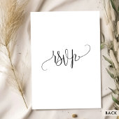 Kraft, modern rustikal, Script mit Mahlzeiten RSVP Karte