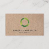 Kraft Modern Simple Green Öko Beruflich Visitenkarte (Vorderseite)
