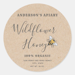 Kraft Moderne Honigwanne Runder Aufkleber