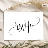 Kraft, moderne rustikale, Script Wedding RSVP Card Karte
