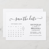 Kraft Moderner Minimalistischer Budgetkalender Chi Save The Date (Vorne/Hinten)