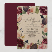 Kraft Moody & rustikale Burgundy Figuren & Blume R