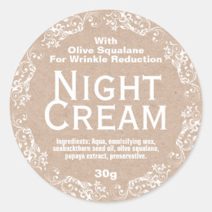 Kraft Night Cream Moisturizer Lotion Runder Aufkleber