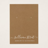 Kraft Ohrringe Schmuckanzeigekarte (Vorderseite)