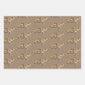 Kraft Paper Aquarellmeerschildkröte & Fische Geschenkpapier Set (Vorderseite)