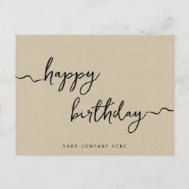 Kraft Paper Beruflich Happy Birthday Postkarte
