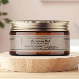 Kraft paper body butter cosmetics jar 1" x 7.25"