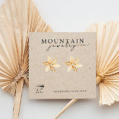 Kraft Paper Bold Schriftart Typografy Earring Hold