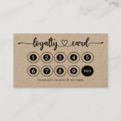 Kraft Paper Business Logo Store Salon Kaffee Shop Treuekarte (Vorderseite)