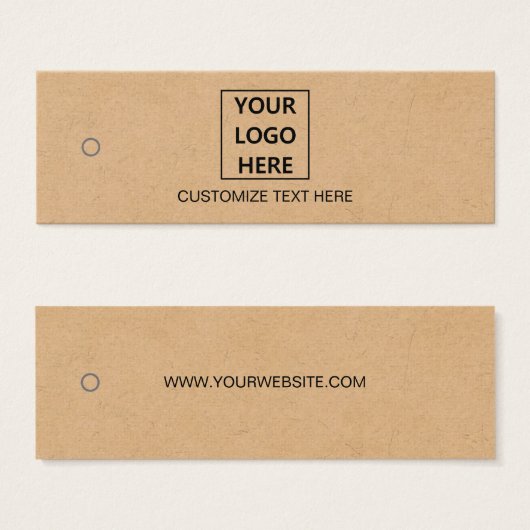 Kraft Paper Business Modern Custom Logo Label (Vorne & Hinten)