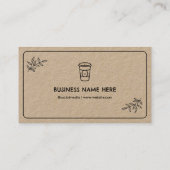 Kraft Paper Café Kaffee Shop hinzufügen Logo Treuekarte (Rückseite)