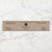 Kraft Paper Cosmetics Jar Label with Logo Wasserflaschenetikett (Einzelnes Label)