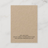 Kraft Paper Earring Display | Handgefertigt mit Li Visitenkarte (Rückseite)