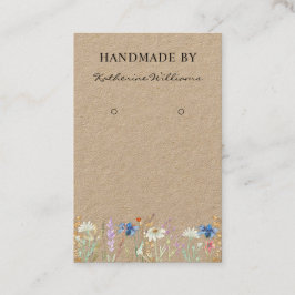 Kraft Paper Earring Display | Wildblume Floral Visitenkarte