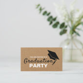 Kraft Paper Effect, Graduation Party Ticket laden Begleitkarte (Stehend Vorderseite)