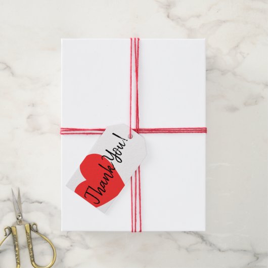 Kraft Paper Einfache Schlichte Handgeschenke Rotes Geschenkanhänger (Mit Garn)