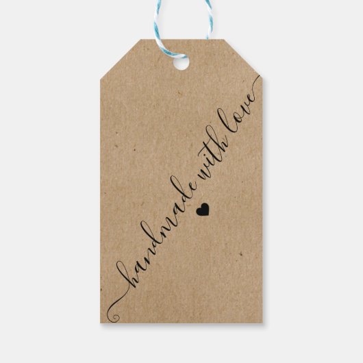 Kraft Paper floral danke Ihnen für das Geschenk Ta Geschenkanhänger (Rückseite)