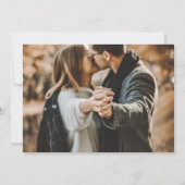 Kraft Paper Foto Wedding Elegante Script Ankündigung (Rückseite)