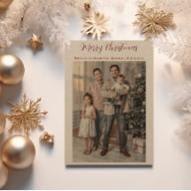 Kraft Paper Frohe Weihnachtsfamilie Foto