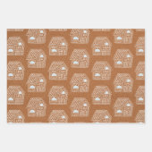Kraft Paper Ginger Brot Name Weihnachten Geschenkpapier Set (Vorderseite 2)