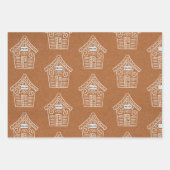 Kraft Paper Ginger Brot Name Weihnachten Geschenkpapier Set (Vorderseite)
