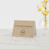 Kraft Paper Happy Zuhause Anniversary Real Anwesen Karte (Gelbe Blume)