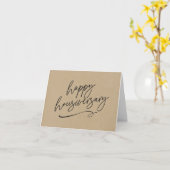 Kraft Paper Happy Zuhause Anniversary Realty Karte (Gelbe Blume)