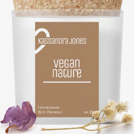 Kraft Paper Heart Form Vintag braune Kerze Lebensmitteletikett